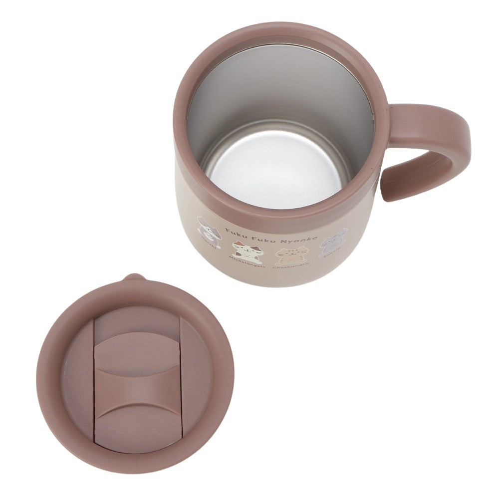 ふくふくにゃんこ ちょこんとふた付きステンレスマグ – HAPiNS online shop