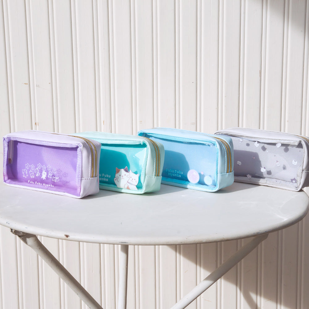 ふくふくにゃんこ クリアペンケース – HAPiNS online shop