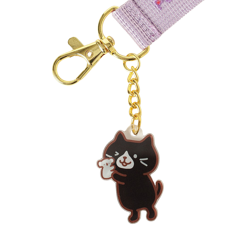 ふくふくにゃんこ クロ助 バースデー 刺繡 タグ キーホルダー （2026年