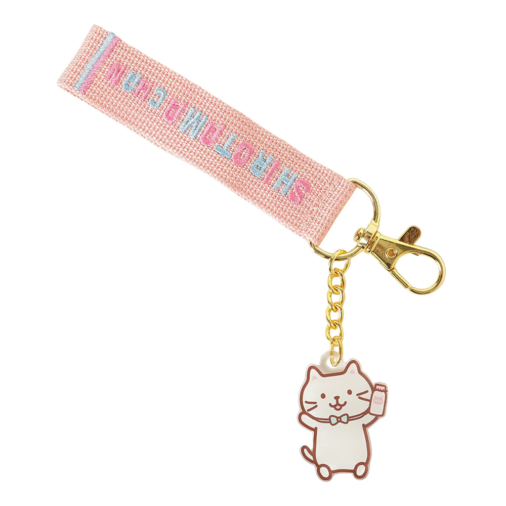 ふくふくにゃんこ しろたまちゃん バースデー 刺繡 タグ キーホルダー