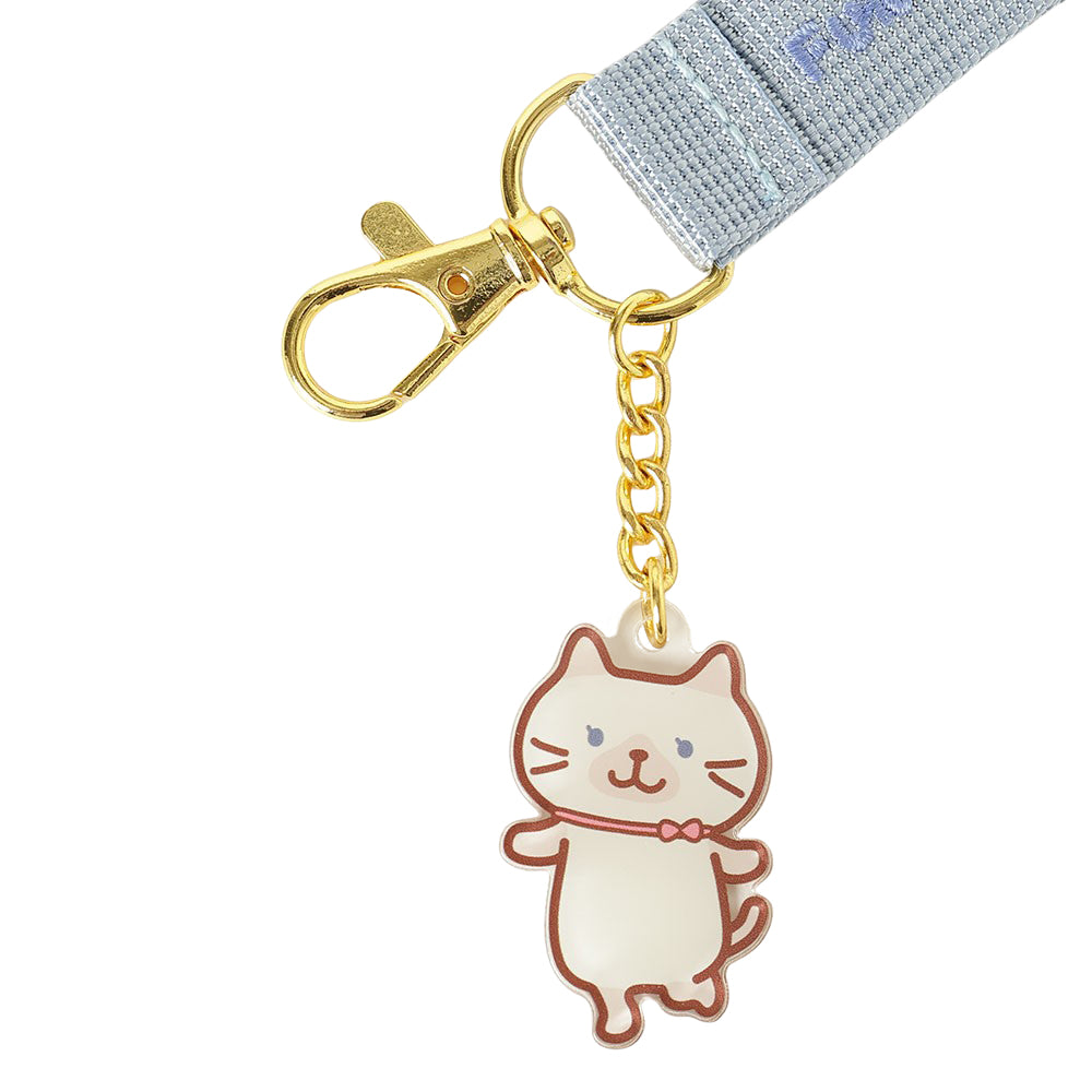 ふくふくにゃんこ シャーシャ バースデー 刺繡 タグ キーホルダー