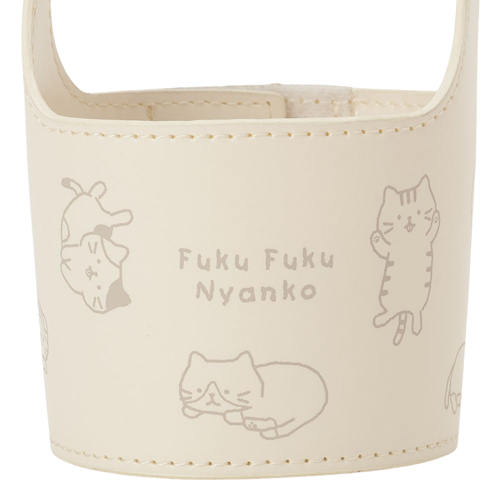 本革　ぷくっとにゃんこキーホルダー　即購入OK、匿名配送 ねこシリーズ】にゃんこのループキーホルダーキット 無地 本体