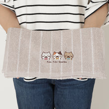  ふくふくにゃんこ ひげにゃんこフェイスタオル
