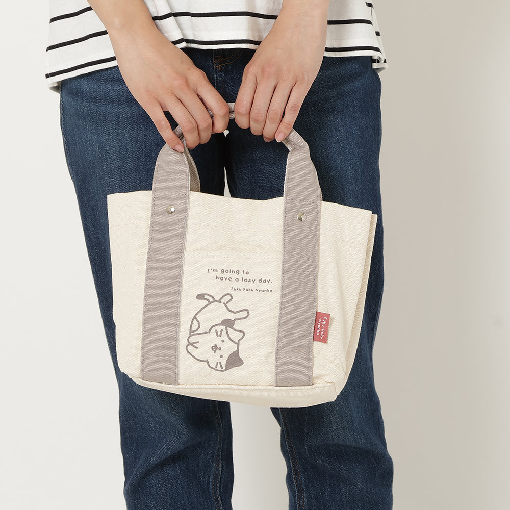 ふくふくにゃんこ ごろにゃん仕切り付きミニトート – HAPiNS online shop