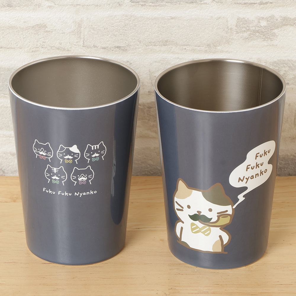 ふくふくにゃんこ ひげにゃんこ保冷保温タンブラー【WEB限定