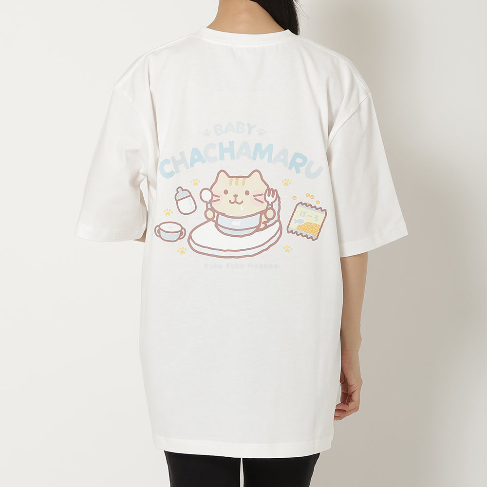 ふくちゃ☆*ﾟ ふくふくにゃんこ チャチャ丸バースデーTシャツ【WEB限定】 – HAPiNS