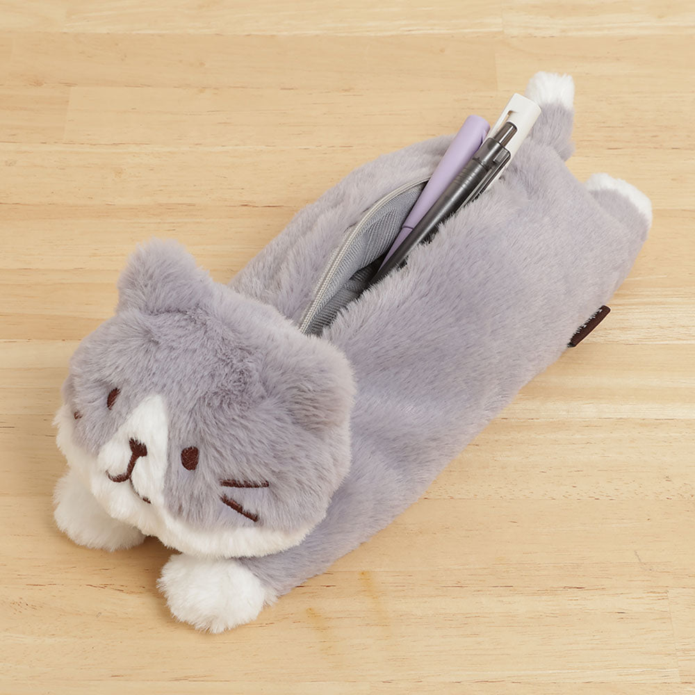 ふくふくにゃんこ ぬいぐるみ ペンポーチ（ハッチ・しろたまちゃん