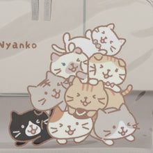  ふくふくにゃんこ むぎゅっと窓付き収納ボックス2個セット
