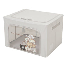  ふくふくにゃんこ むぎゅっと窓付き収納ボックス2個セット
