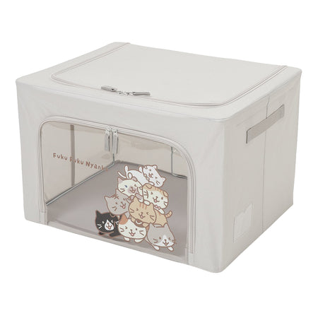 ふくふくにゃんこ むぎゅっと窓付き収納ボックス