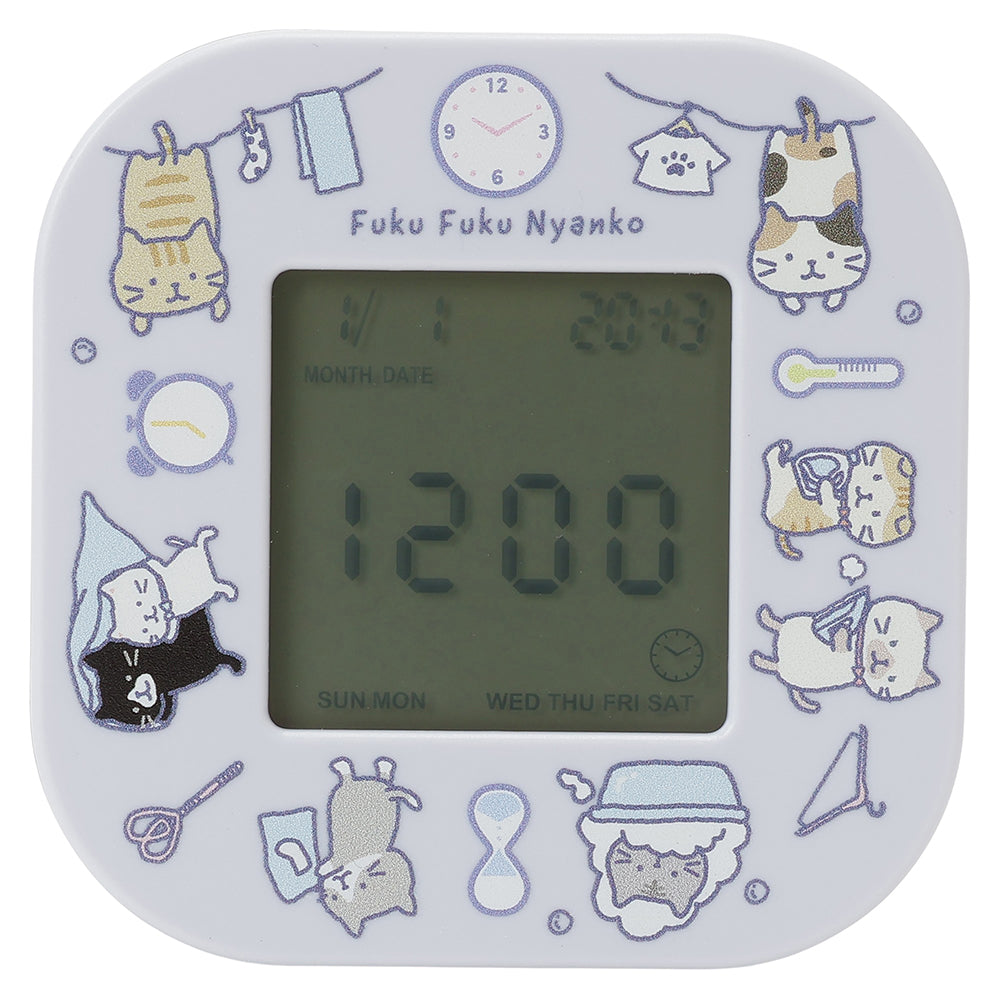 ふくふくにゃんこ デジタル回転クロック – HAPiNS online shop