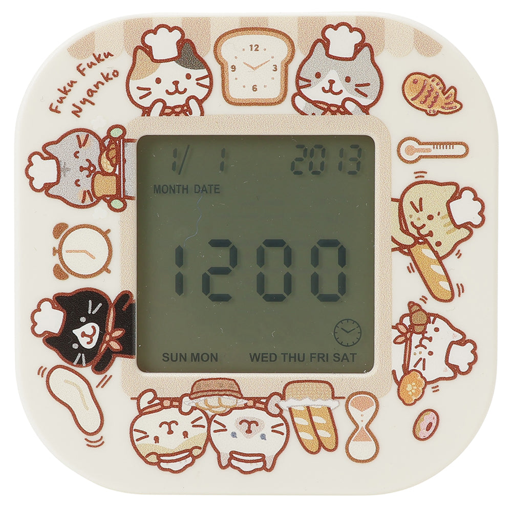 ふくふくにゃんこ デジタル回転クロック – HAPiNS online shop