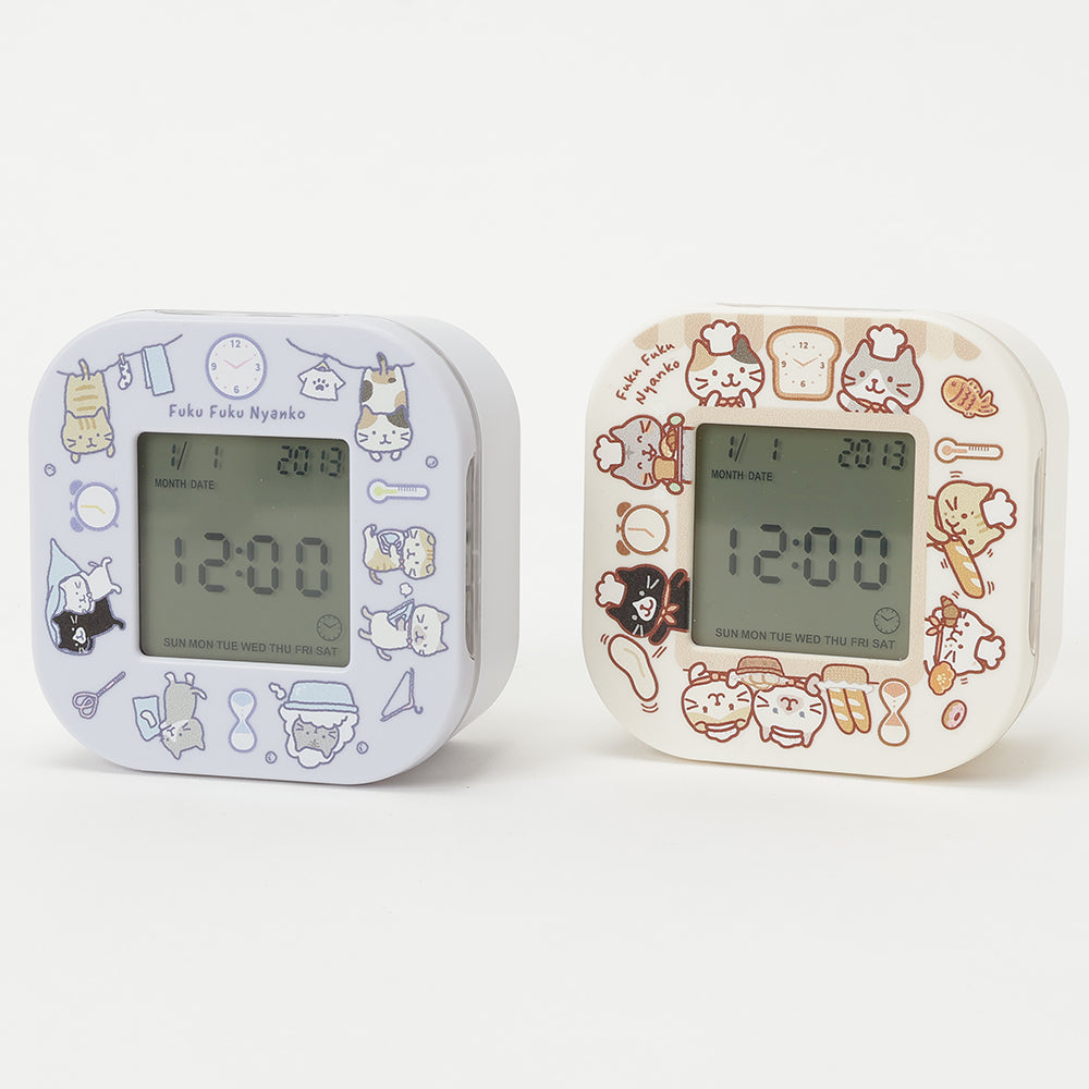 ふくふくにゃんこ デジタル回転クロック – HAPiNS online shop