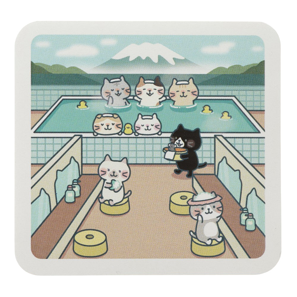 ふくふくにゃんこ ふくふくの湯フレークシール12枚セット【WEB限定】　