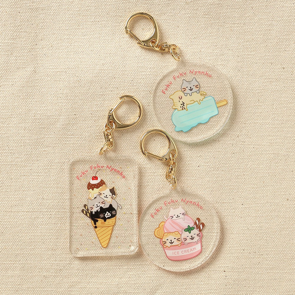 本革　ぷくっとにゃんこキーホルダー　即購入OK、匿名配送 ふくふくにゃんこ ニコぬいキーホルダー – HAPiNS online shop