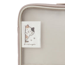  ふくふくにゃんこ ひょっこりメッシュ タブレットケース メッシュポケット付き・二層式収納
