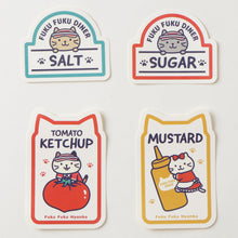  【予約販売】ふくふくにゃんこ ダイナー 調味料ステッカーセット 【WEB限定】
