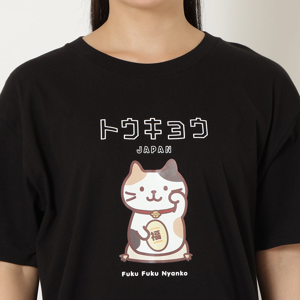 ふくふくにゃんこ おみやげTシャツ②招き猫 – HAPiNS online shop