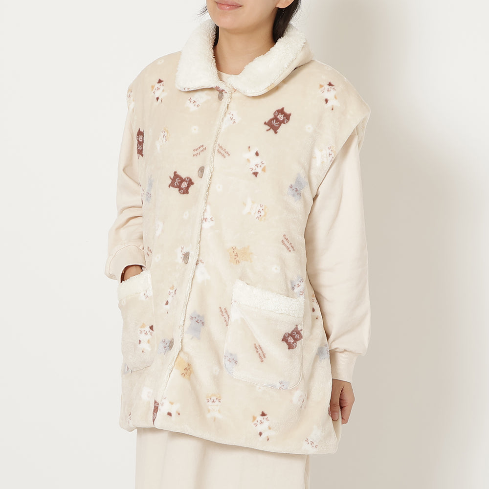 ふくふくにゃんこ フランネルあったかベスト – HAPiNS online shop