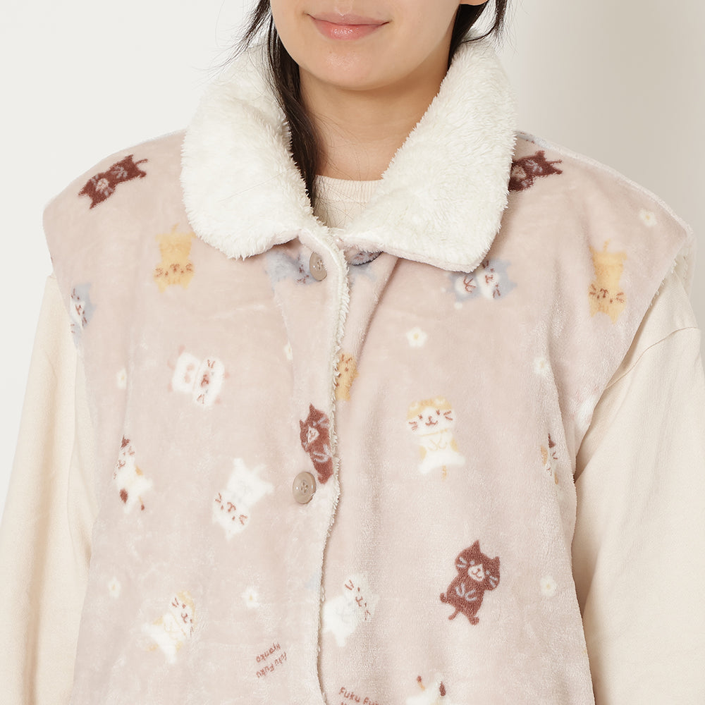 ふくふくにゃんこ フランネルあったかベスト – HAPiNS online shop