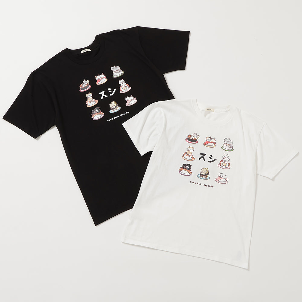ふくふくにゃんこ おみやげTシャツ②スシ – HAPiNS online shop