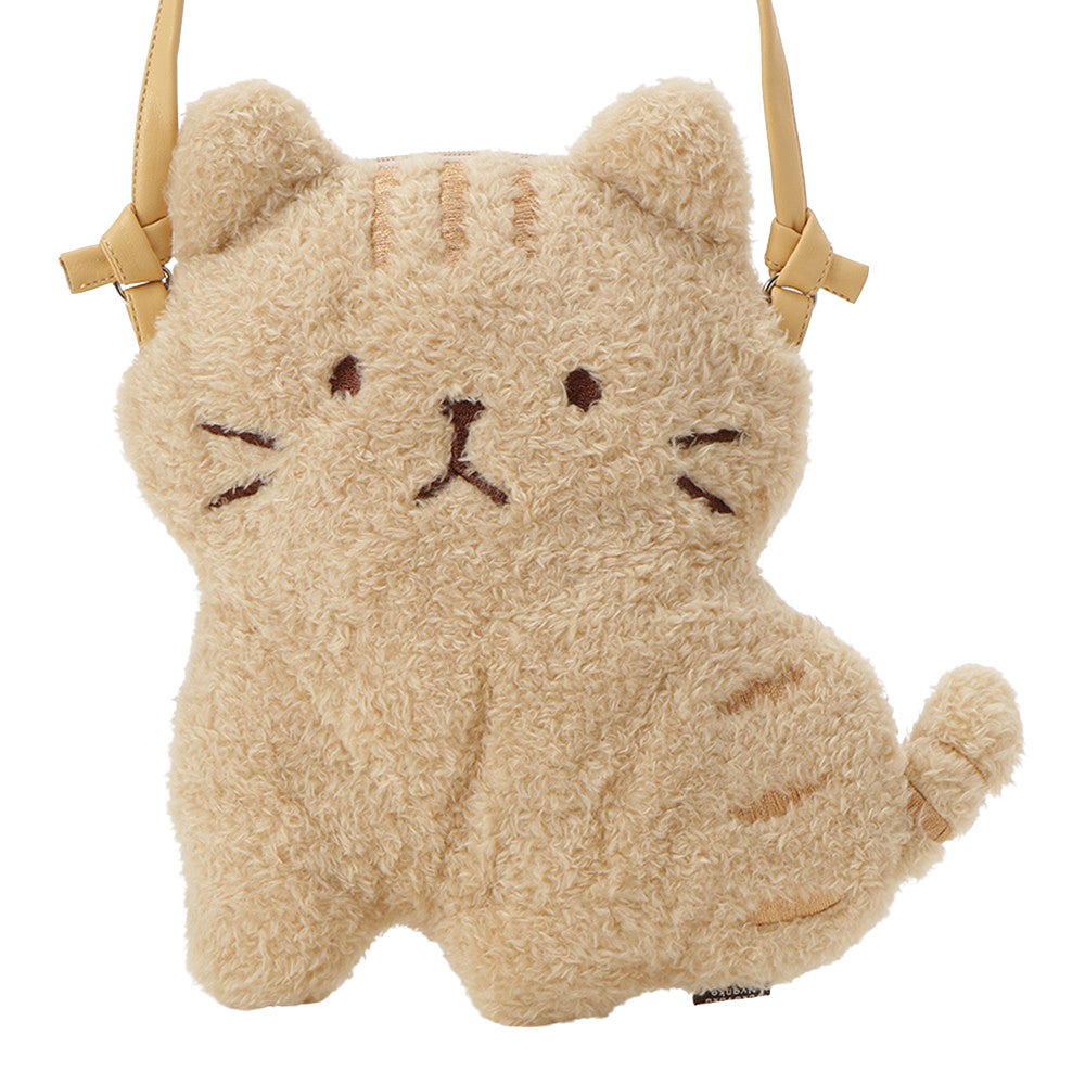 フワポカネックウォーマー虹猫本舗happinyass カーキ ふくふくにゃんこ まじめにゃんこ おすわりポシェット【海外向け商品