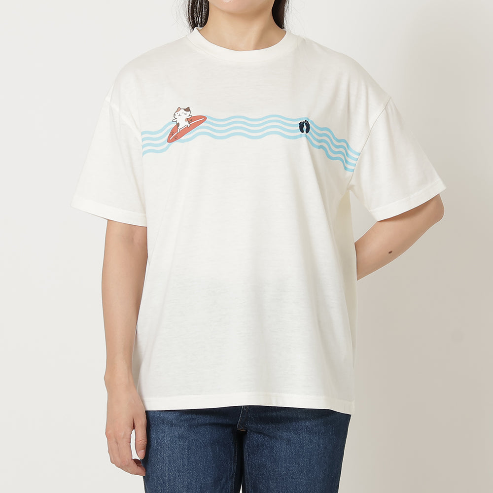 HangTen×サーフィンふくふくにゃんこ サーフィン Tシャツ – HAPiNS