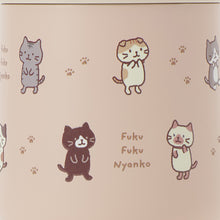  ふくふくにゃんこ ラテピンク ふた付き ステンレス マグカップ

