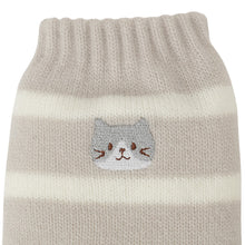  ふくふくにゃんこ 裏ボア刺繍レッグウォーマー
