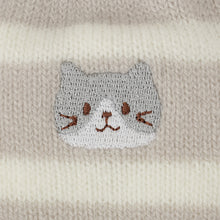  ふくふくにゃんこ 裏ボア刺繍レッグウォーマー
