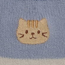  ふくふくにゃんこ 裏起毛太ボーダーソックス
