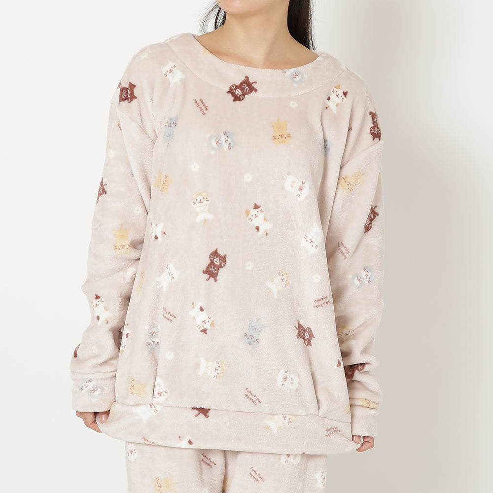ふくふくにゃんこ フランネル被りパジャマ – HAPiNS online shop