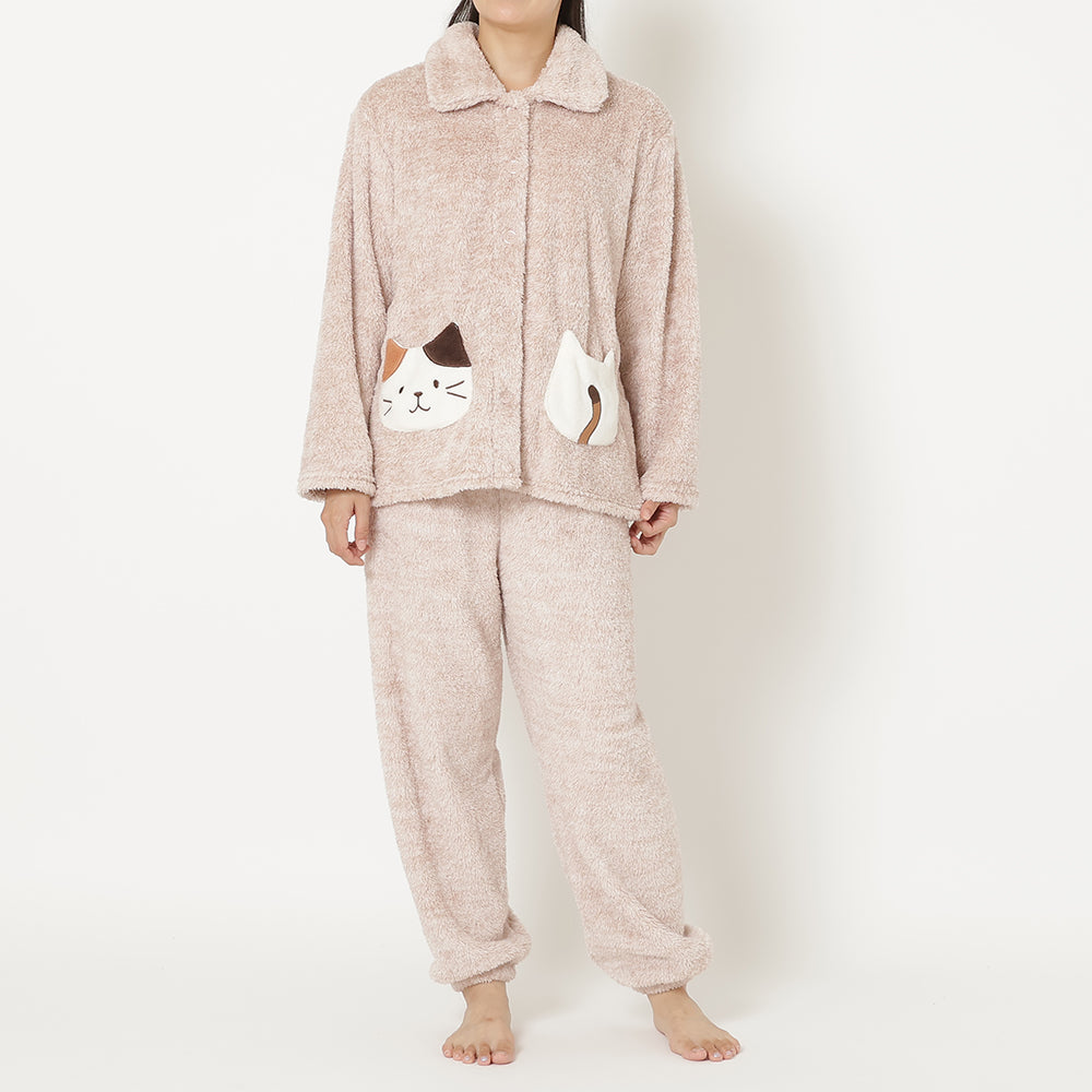ふくふくにゃんこ フェイスポケットパジャマ