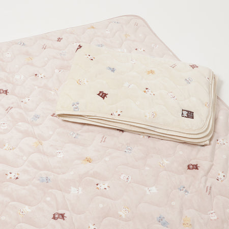 ふくふくにゃんこ フランネルダブル敷きパッド【WEB限定】【10月31日出荷予定】