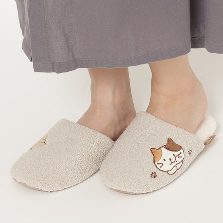 ふくふくにゃんこ もこもこくつろぎ スリッパ  【2026_秋冬】