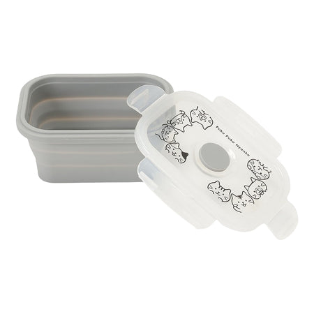 ふくふくにゃんこ 折りたためるシリコン容器 Sサイズ 350ml