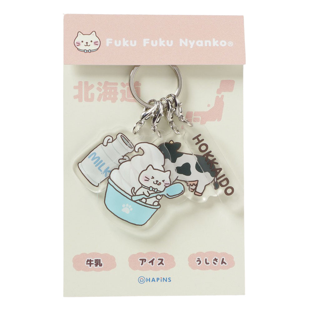 WEB限定】ふくふくにゃんこ ご当地4連アクリルキーホルダー – HAPiNS