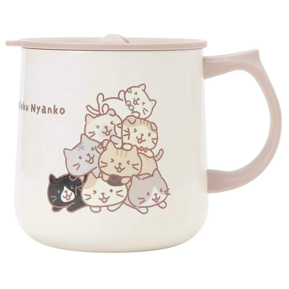 ふくふくにゃんこ むぎゅっとにゃんこふた付きステンレスマグ – HAPiNS