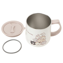  ふくふくにゃんこ むぎゅっとにゃんこふた付きステンレスマグ
