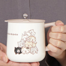 ふくふくにゃんこ むぎゅっとにゃんこふた付きステンレスマグ
