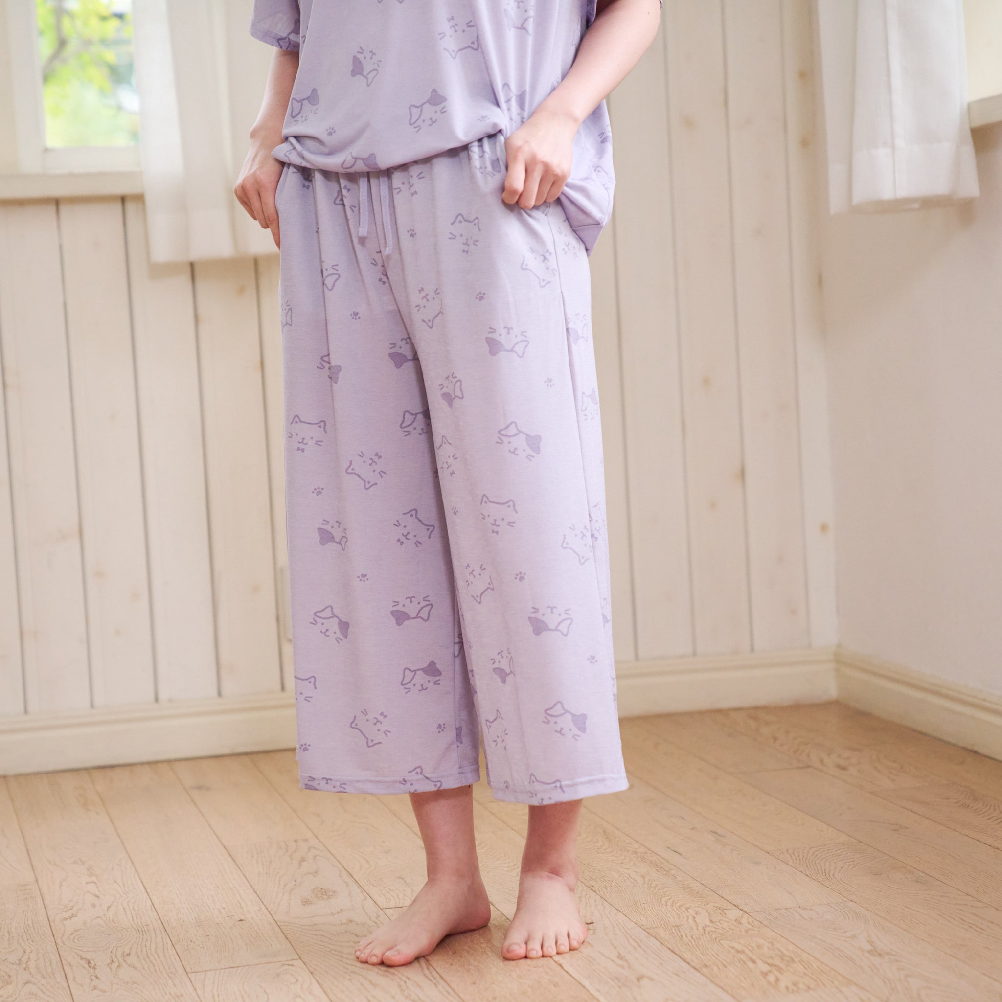 ふくふくにゃんこ ひんにゃり7分丈パンツ（M~L） – HAPiNS online shop