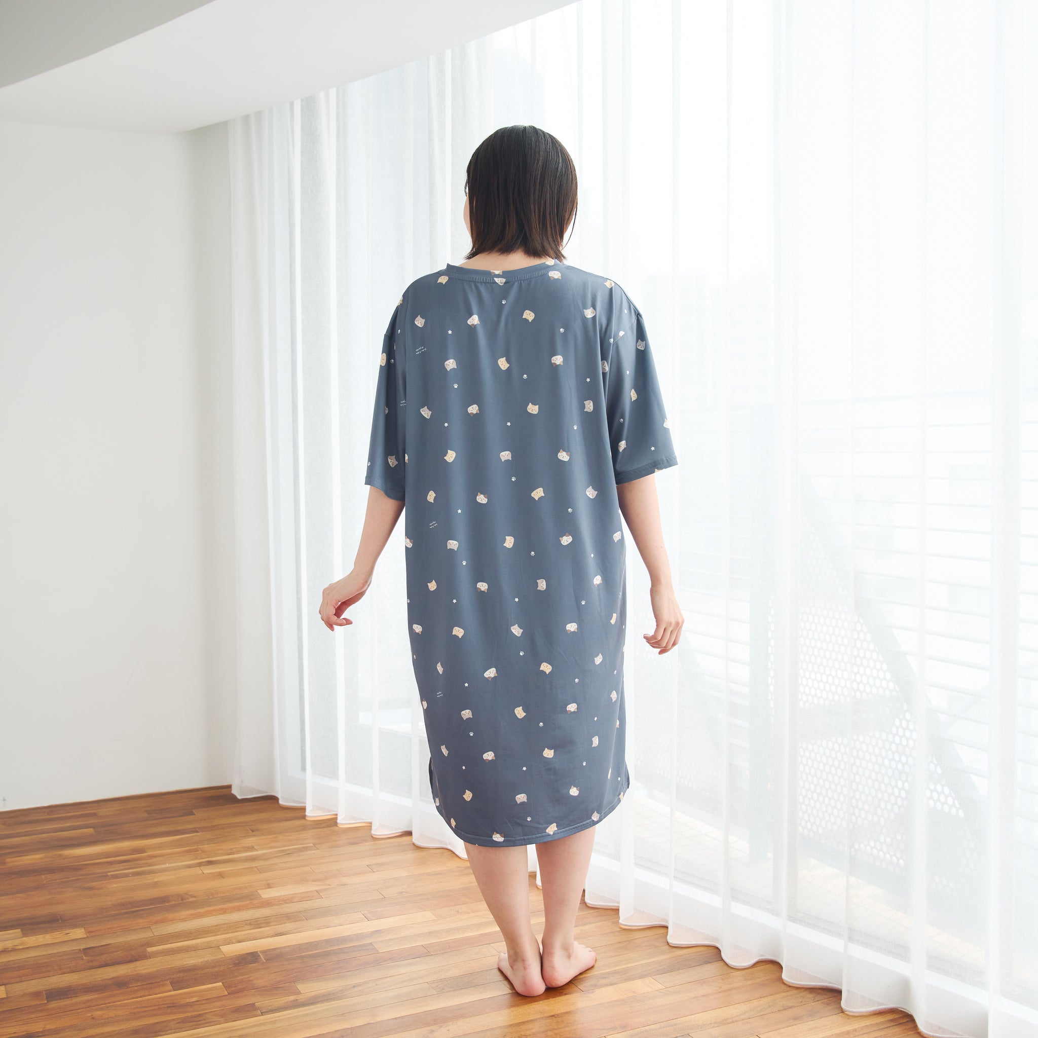 ふくふくにゃんこ やわらか涼感ワンピース – HAPiNS online shop