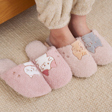 ふくふくにゃんこ もこもこくっつきスリッパ