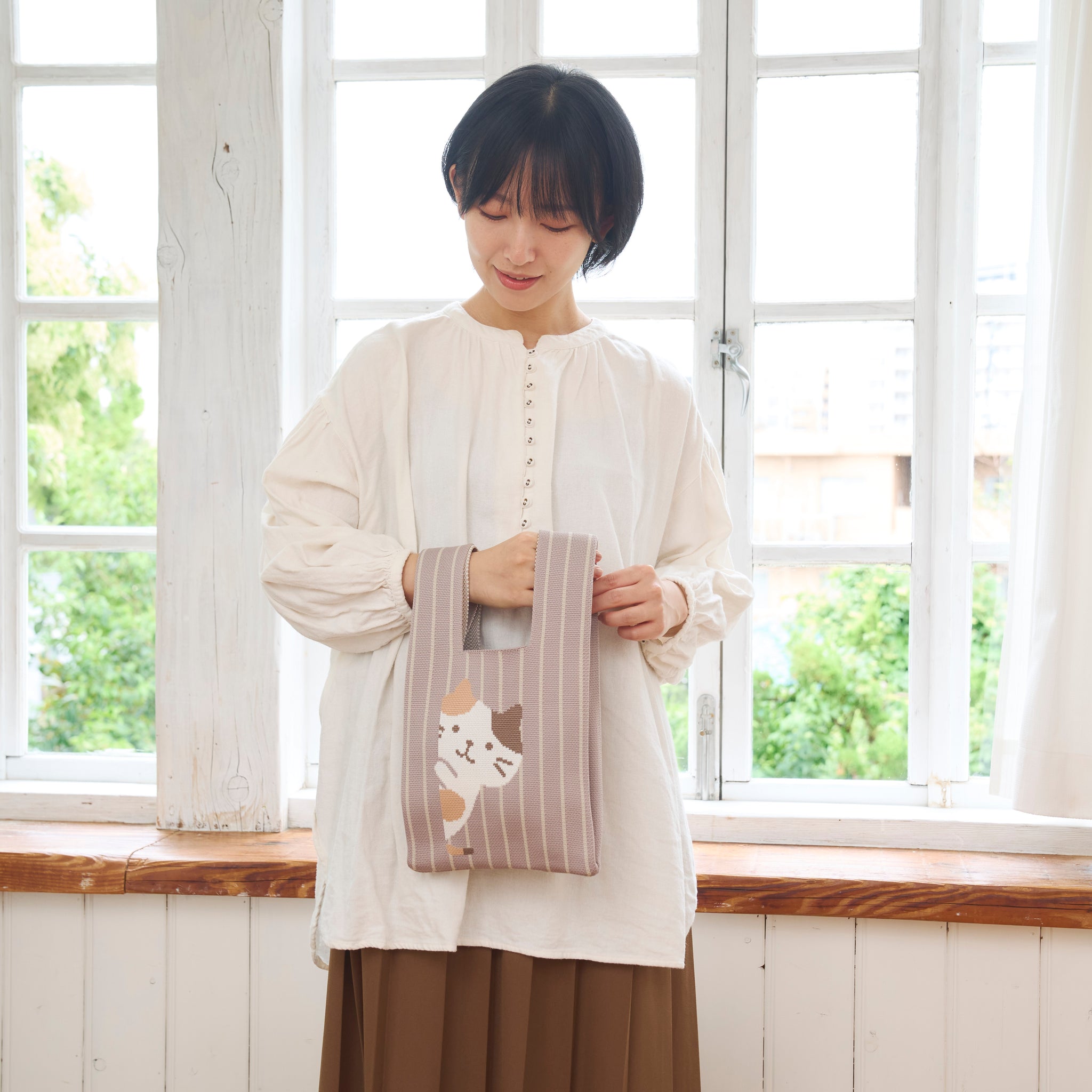 ふくふくにゃんこ ニットバッグ – HAPiNS online shop