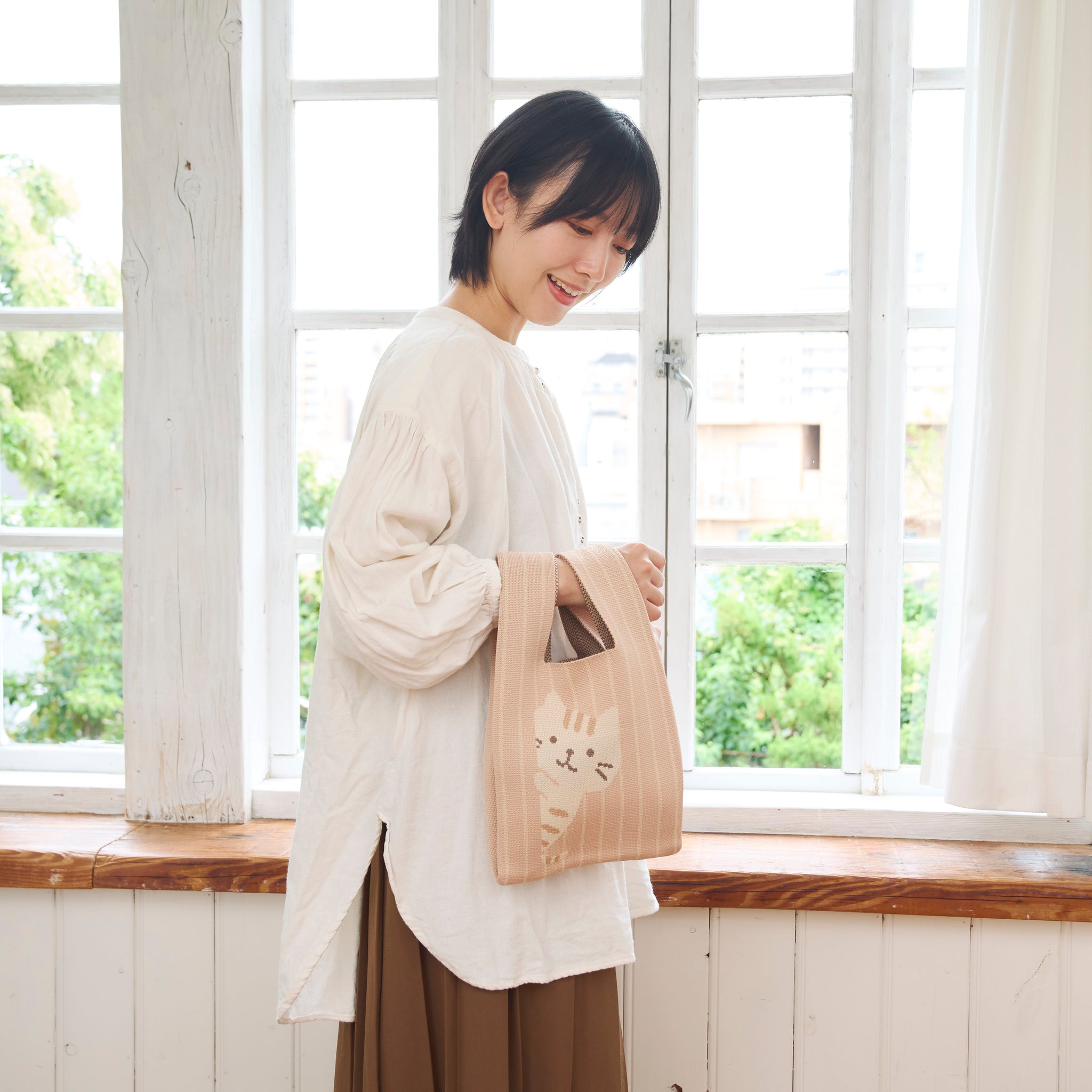 ふくふくにゃんこ ニットバッグ – HAPiNS online shop