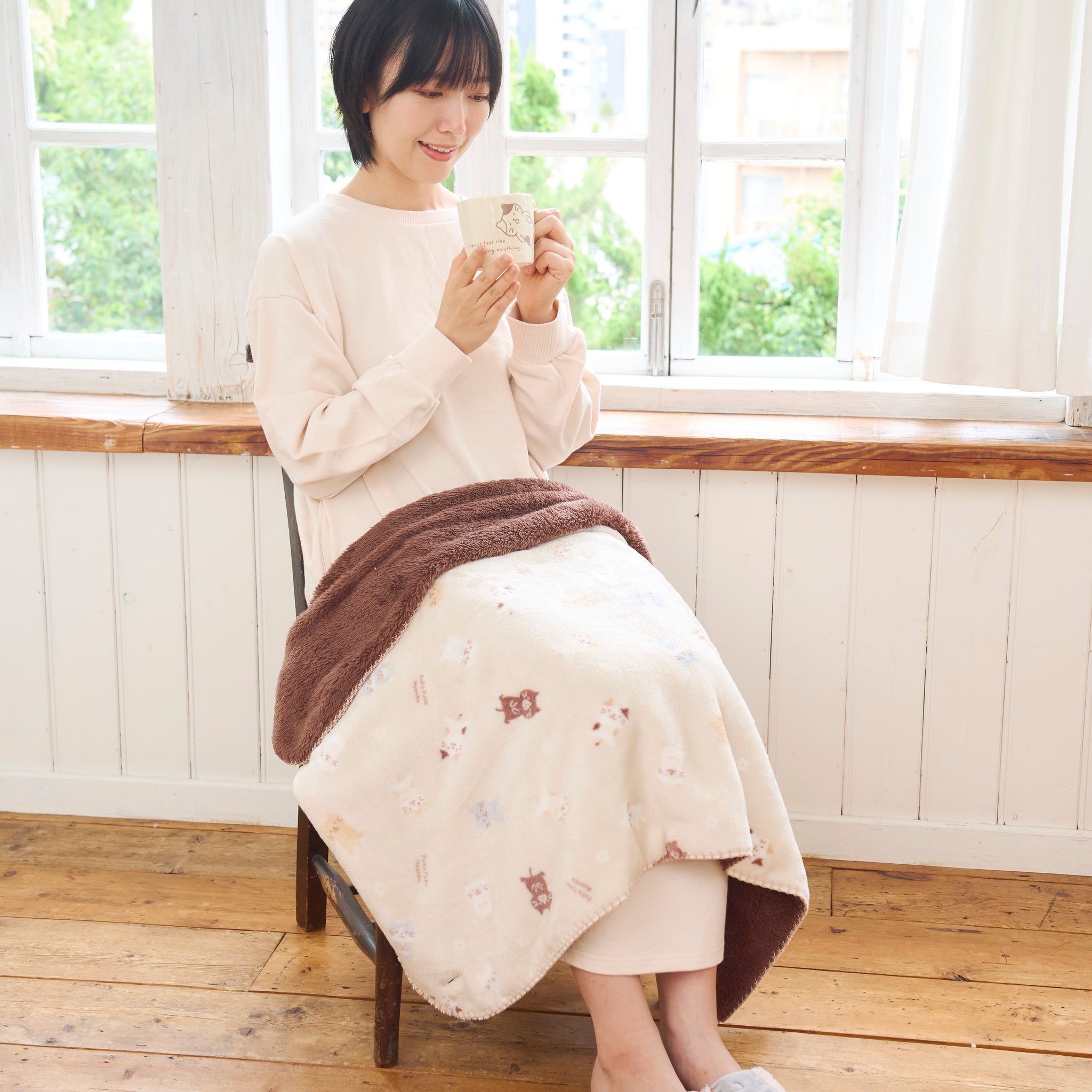 ふくふくにゃんこ フランネルブランケットM – HAPiNS online shop