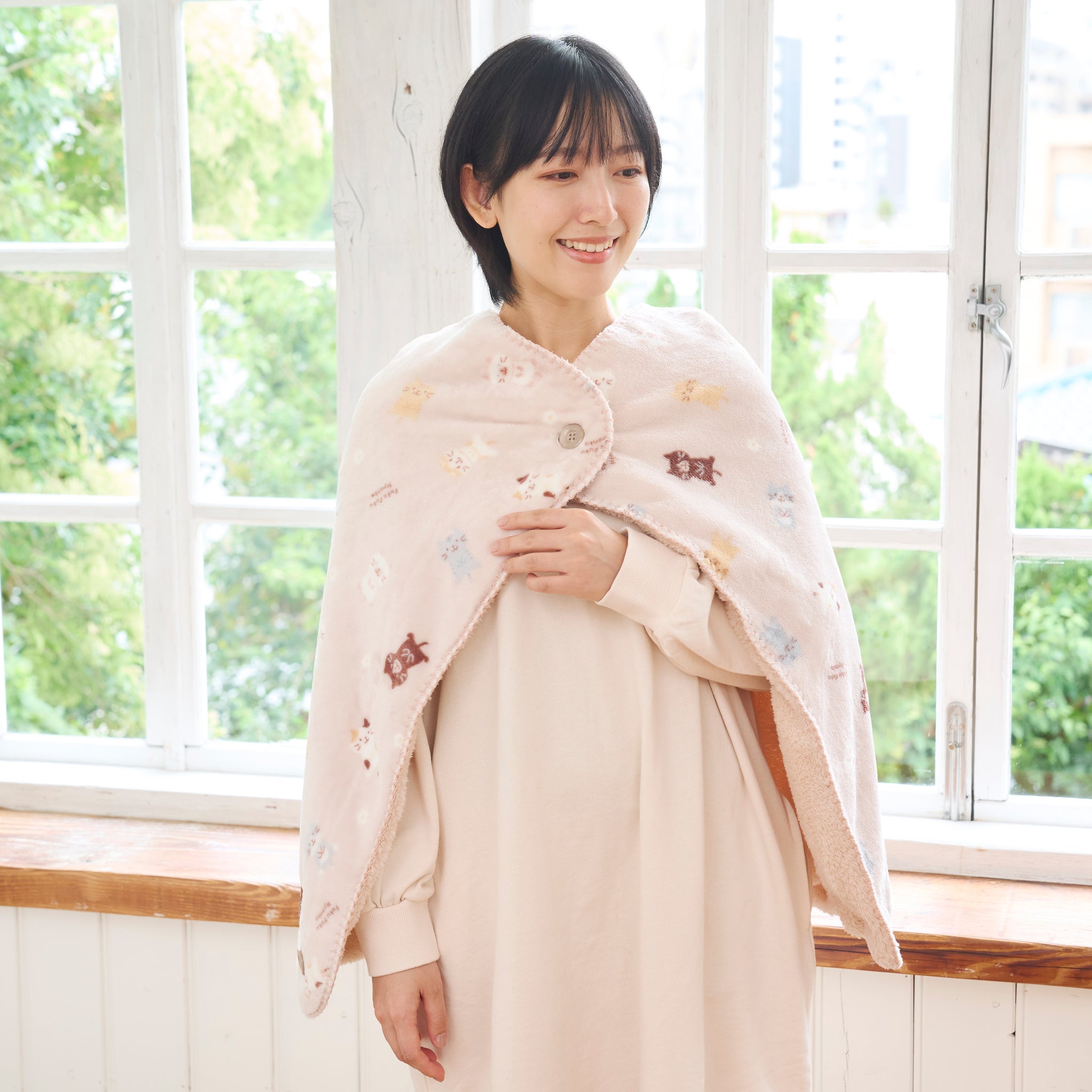 ふくふくにゃんこ フランネルブランケットM – HAPiNS online shop