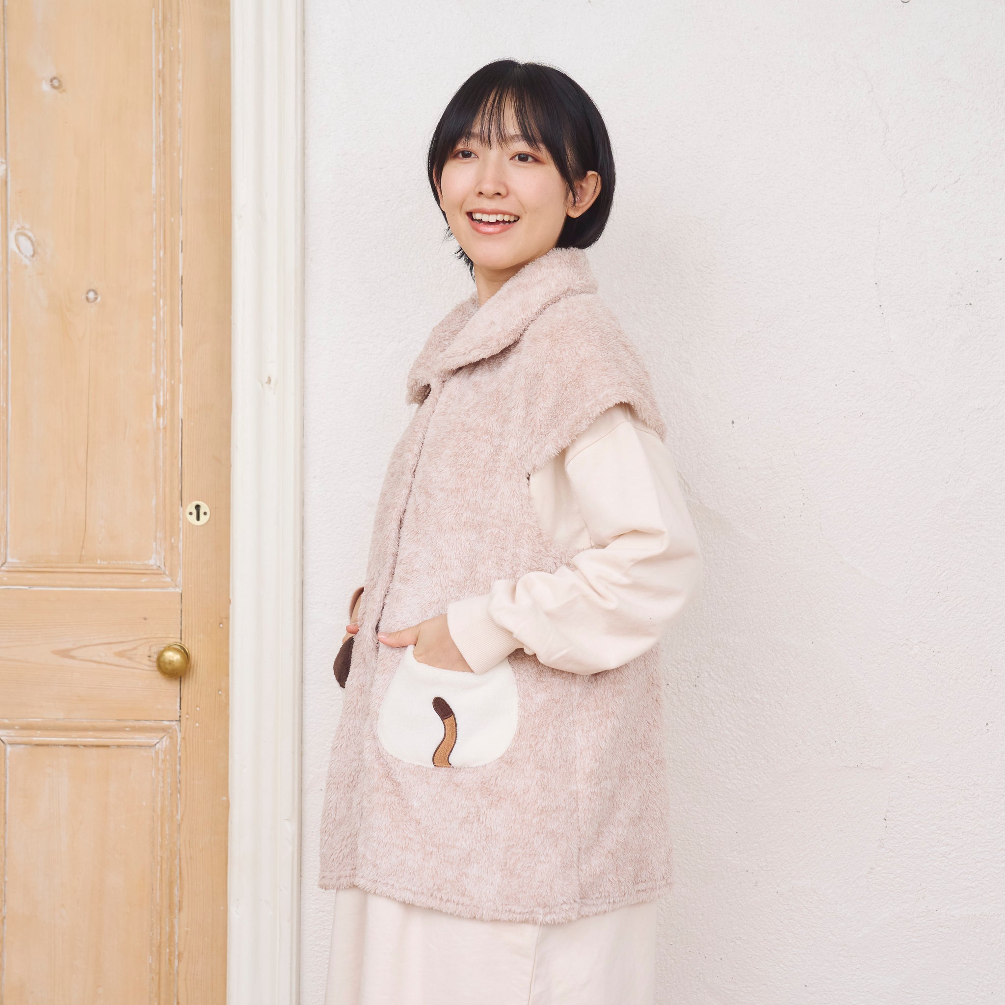 ふくふくにゃんこ フェイスポケットベスト – HAPiNS online shop