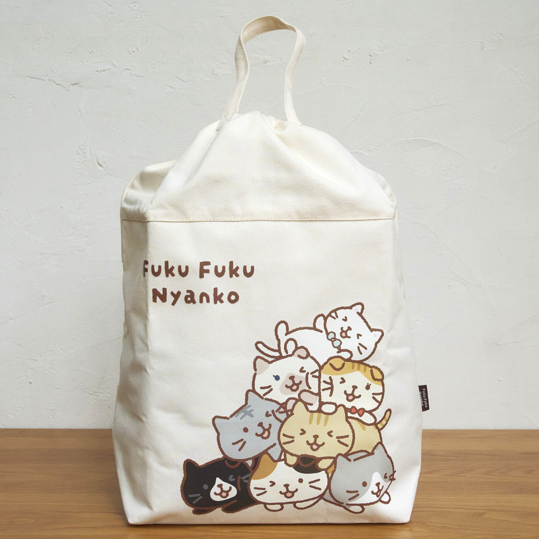 ふくふくにゃんこ むぎゅっとにゃんこストレージ巾着