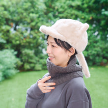  しっぽ付き猫耳ファーキャップ
